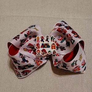 Super Mario Hand Made Hair Bow
